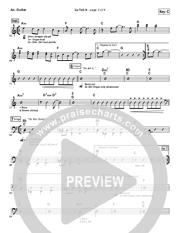 Go Tell It Acoustic Guitar (Aaron Shust)