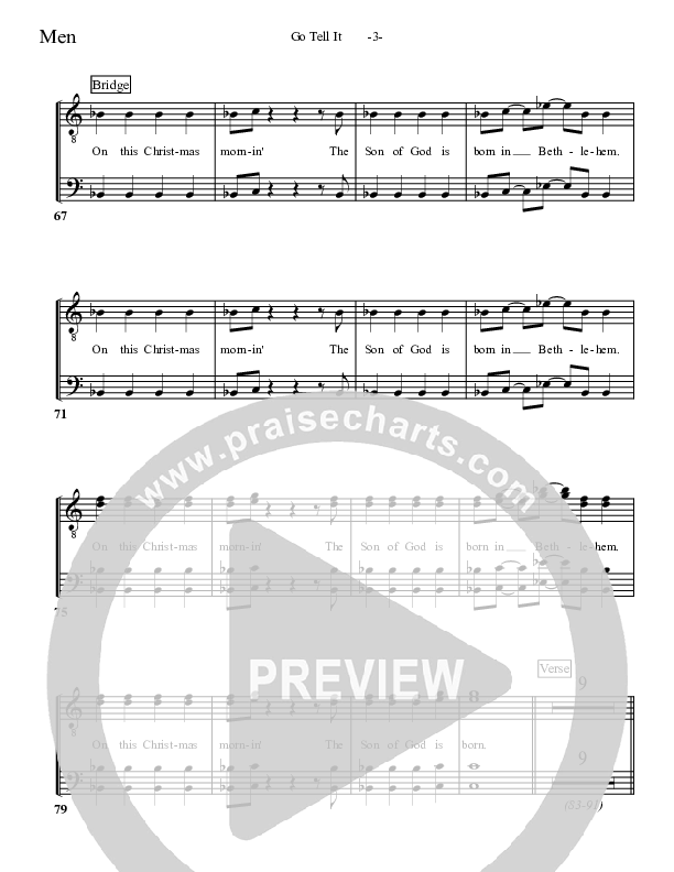 Go Tell It Choir Sheet (SATB) (Aaron Shust)