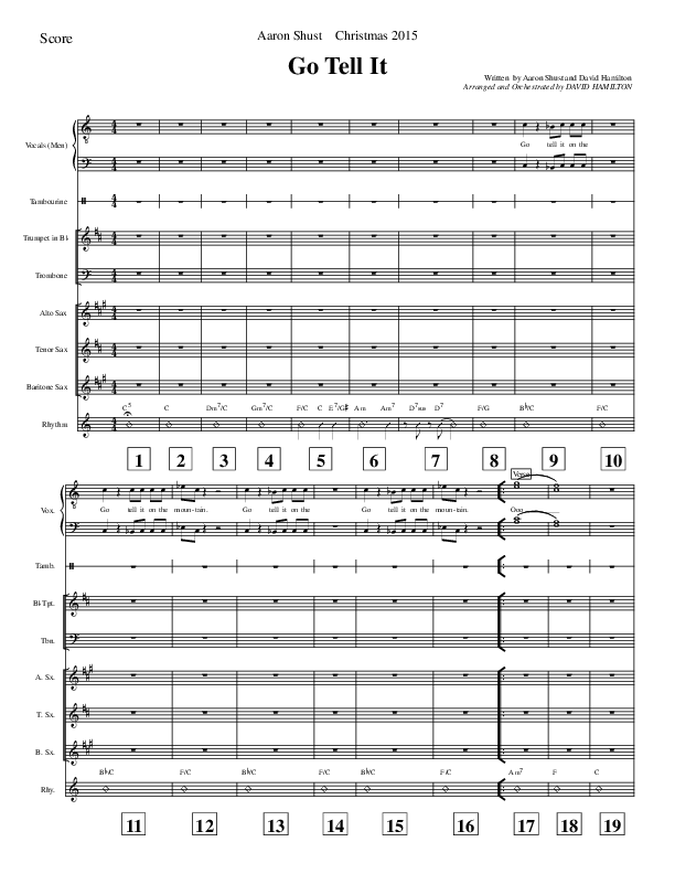 Go Tell It Conductor's Score (Aaron Shust)