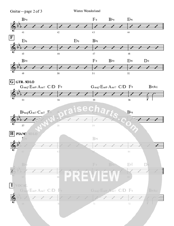 Winter Wonderland Guitar (Ray Charles)