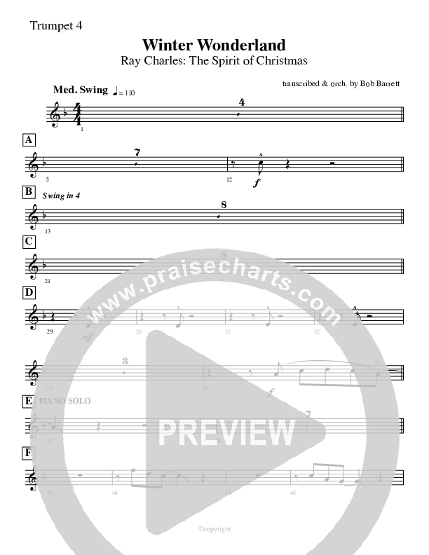 Winter Wonderland  Trumpet (Ray Charles)