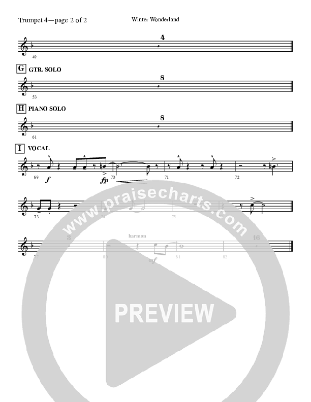 Winter Wonderland  Trumpet (Ray Charles)