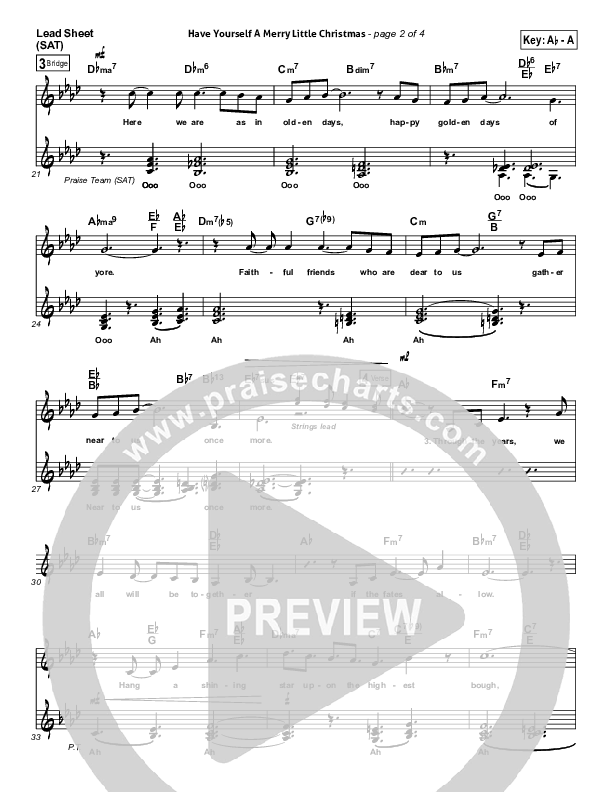 Have Yourself A Merry Little Christmas Lead Sheet (SAT) (Martina McBride)