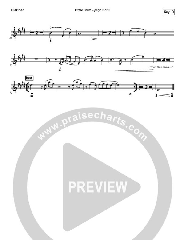 Little Drummer Boy Clarinet (for KING & COUNTRY)