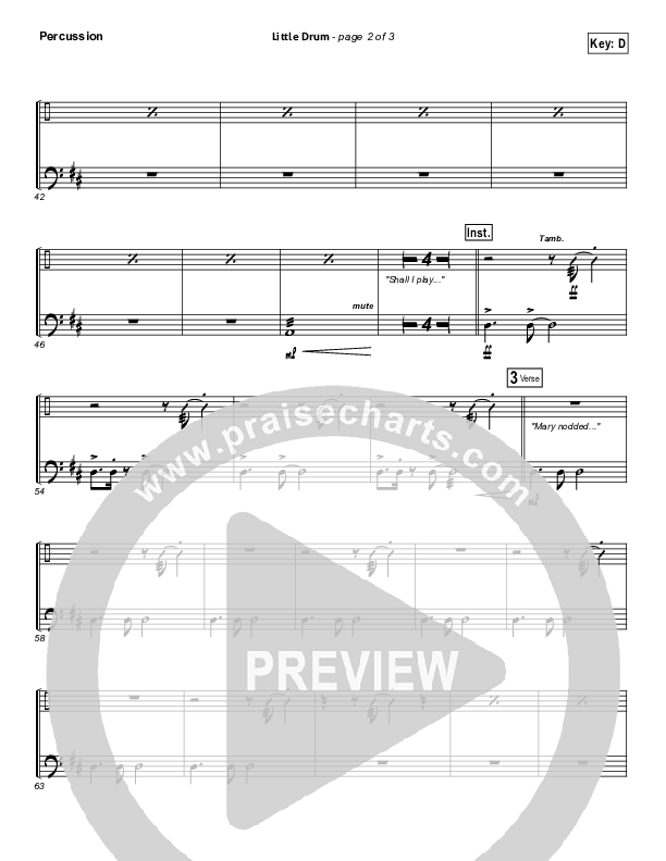 Little Drummer Boy Percussion (for KING & COUNTRY)