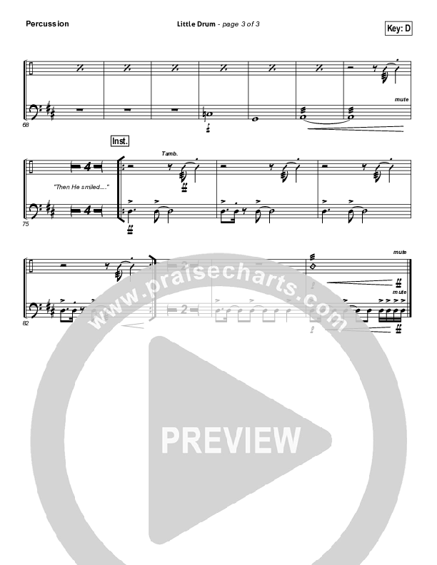 Little Drummer Boy Percussion (for KING & COUNTRY)