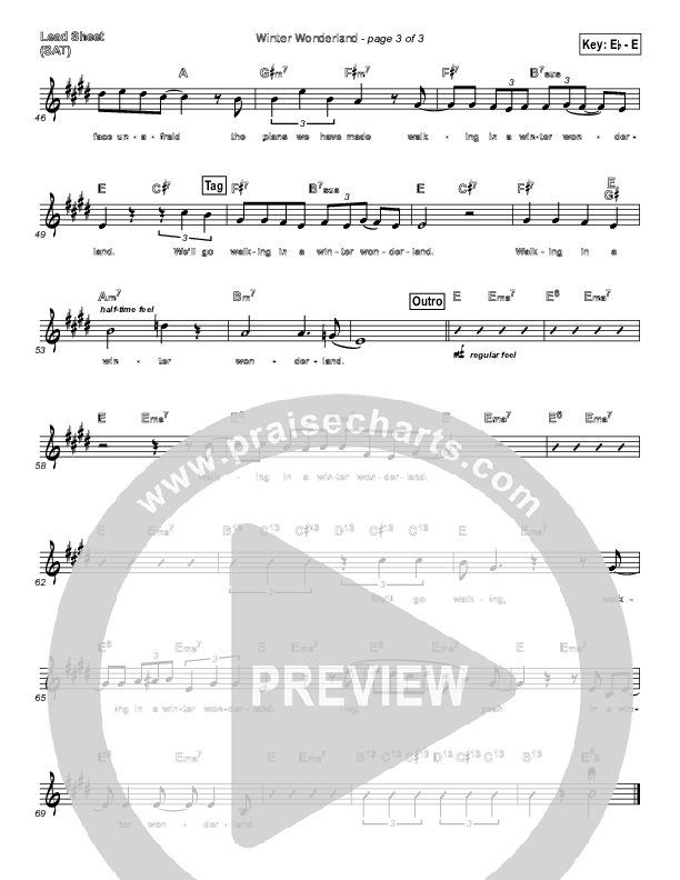 Winter Wonderland  Lead Sheet (Steven Curtis Chapman)