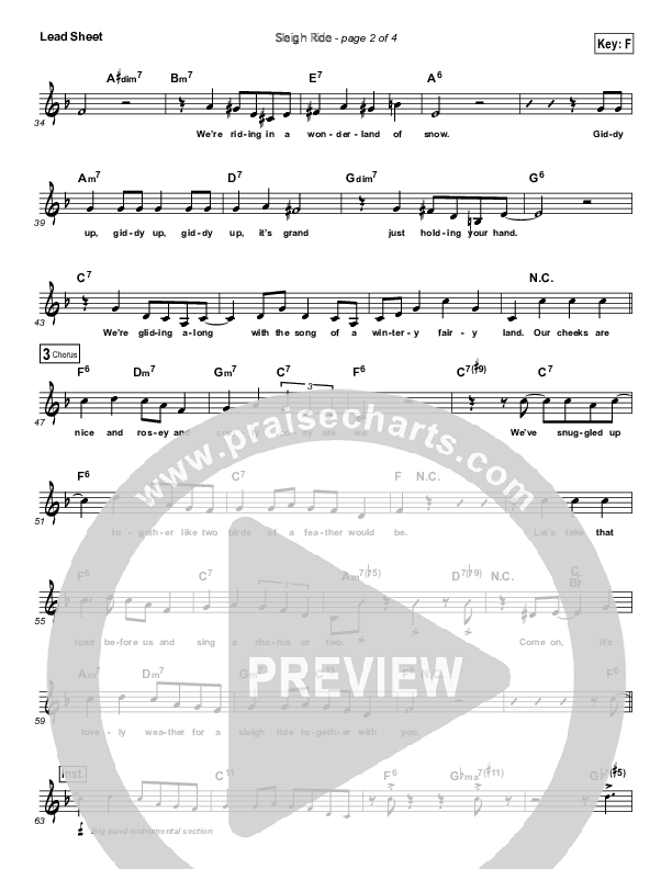 Sleigh Ride Lead (SAT) (Harry Connick Jr.)