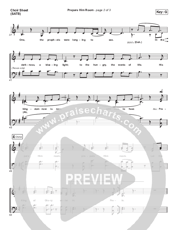 Prepare Him Room Choir Sheet (SATB) (Sovereign Grace)
