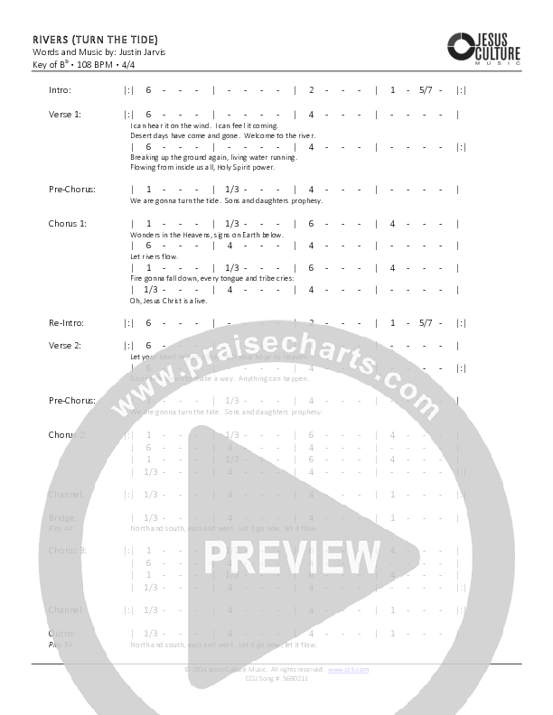 Rivers (Turn The Tide) Chords & Lyrics (Justin Jarvis)