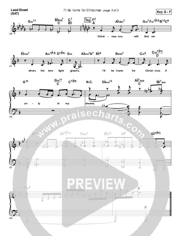 I'll Be Home For Christmas Lead Sheet (SAT) (Amy Grant)