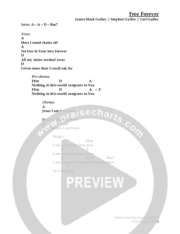 Free Forever Chords & Lyrics (Antioch Live)