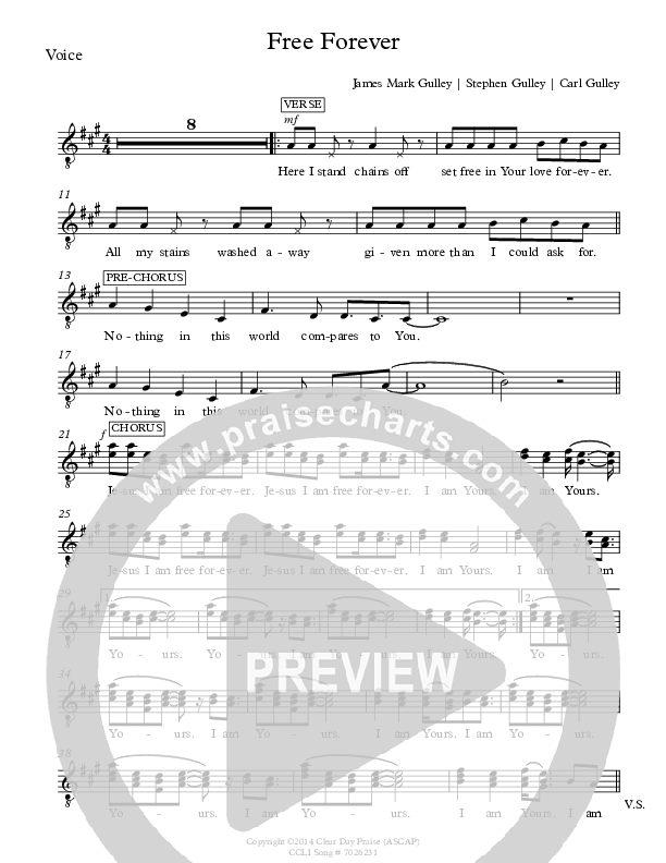 Free Forever Lead Sheet (SAT) (Antioch Live)