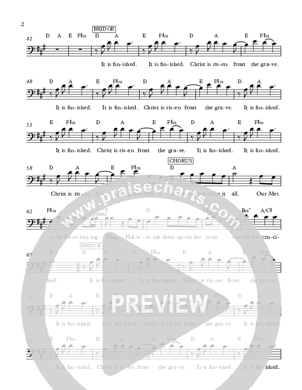 It Is Finished Lead Sheet (Antioch Live)