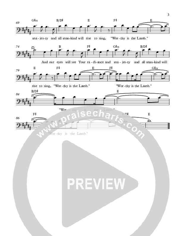 Worthy Is The Lamb Lead Sheet (Antioch Live)