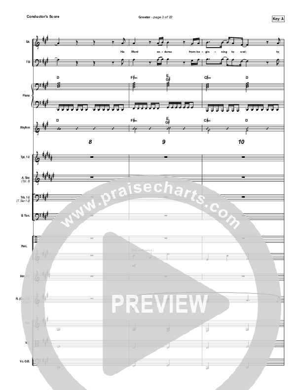 Greater Conductor's Score (Chris Tomlin)