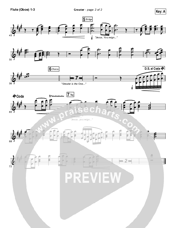 Greater Flute/Oboe 1/2/3 (Chris Tomlin)