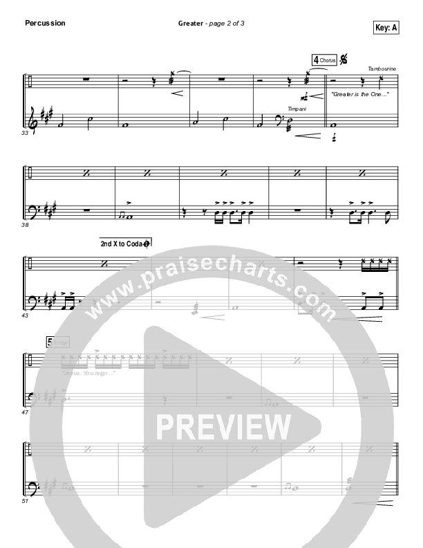 Greater Percussion (Chris Tomlin)