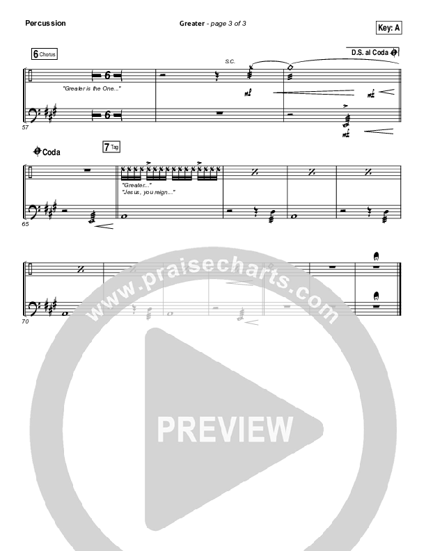 Greater Percussion (Chris Tomlin)