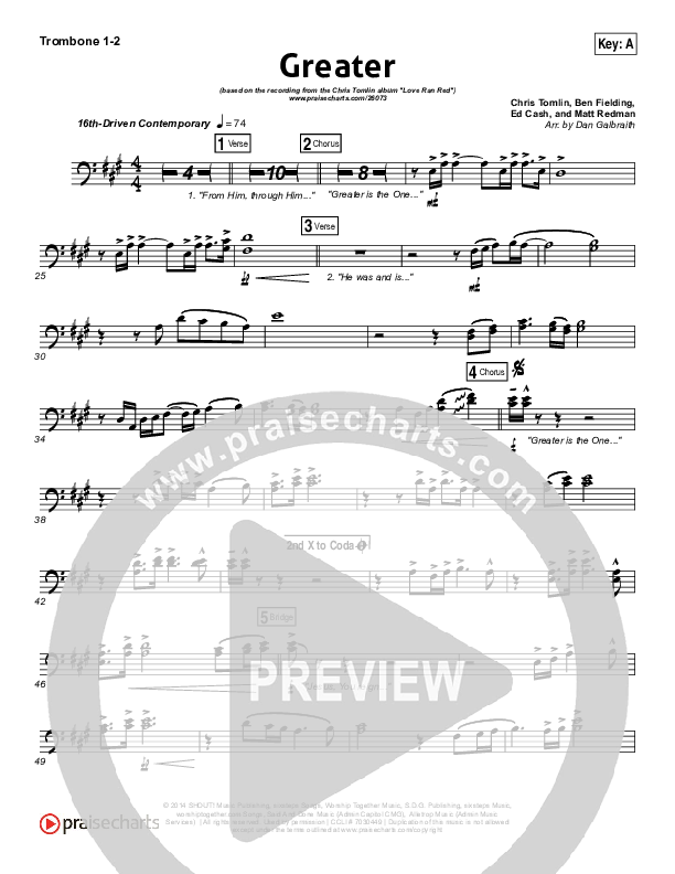 Greater Trombone 1/2 (Chris Tomlin)