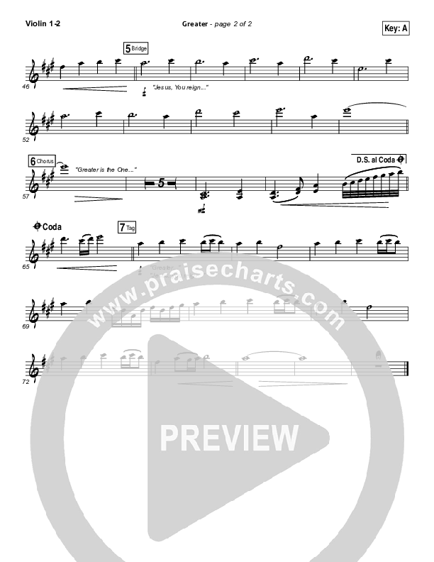 Greater Violin 1/2 (Chris Tomlin)