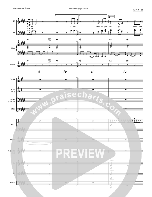 The Table Conductor's Score (Chris Tomlin)