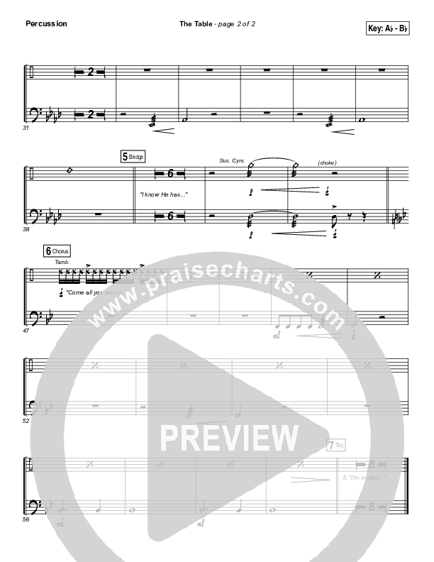 The Table Percussion (Chris Tomlin)