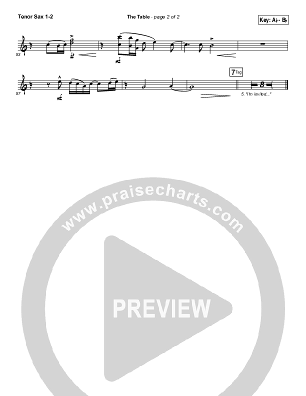 The Table Tenor Sax 1/2 (Chris Tomlin)