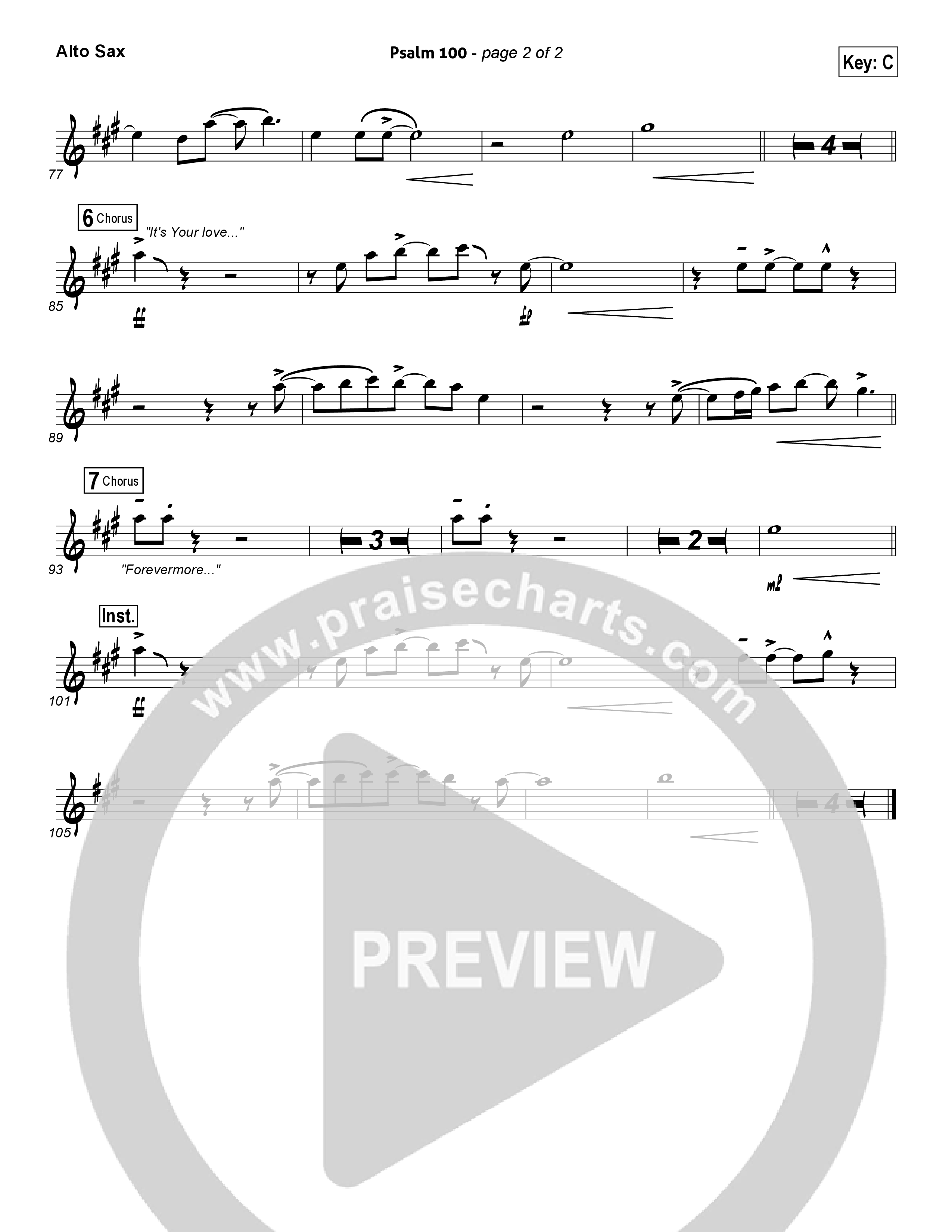 Psalm 100 Alto Sax (Chris Tomlin)