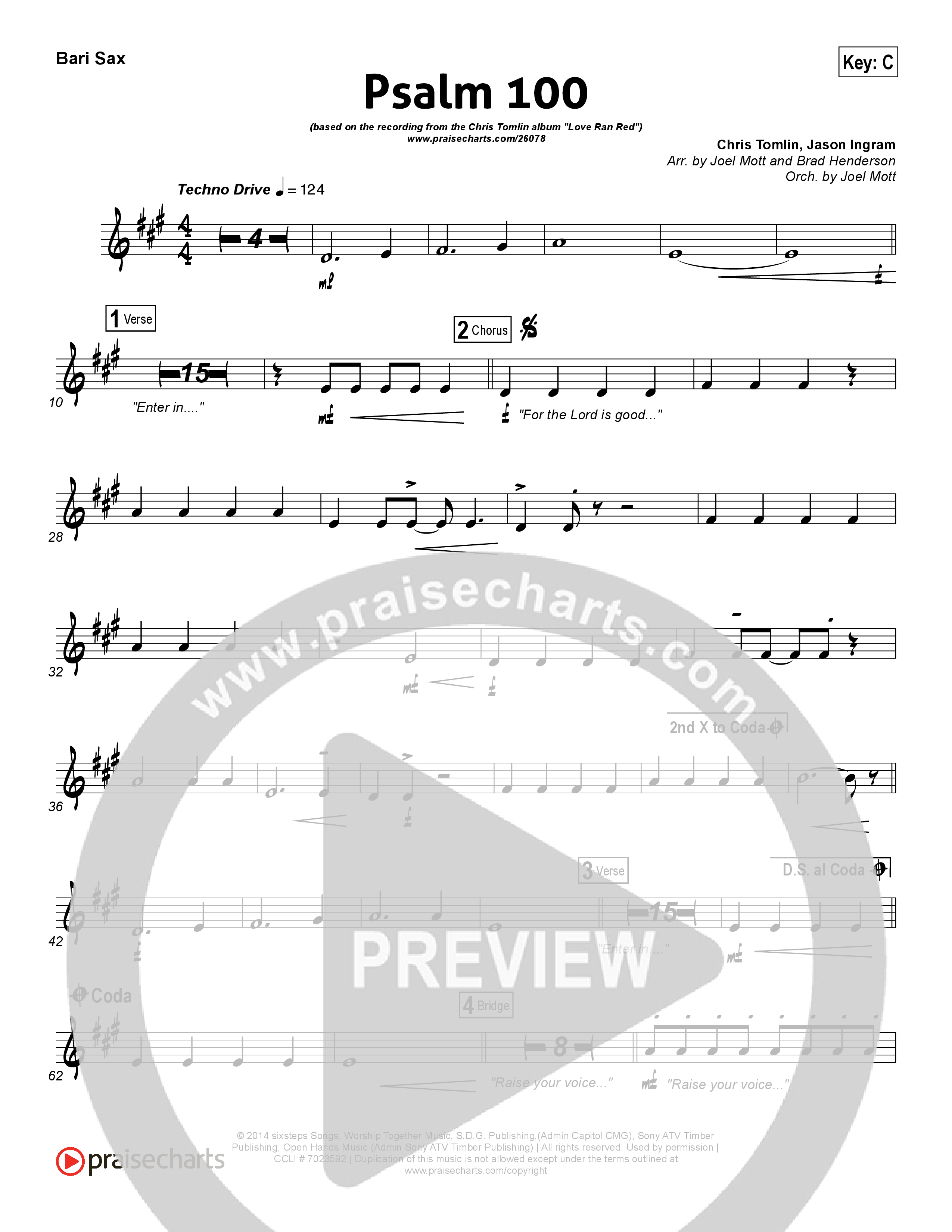 Psalm 100 Bari Sax (Chris Tomlin)