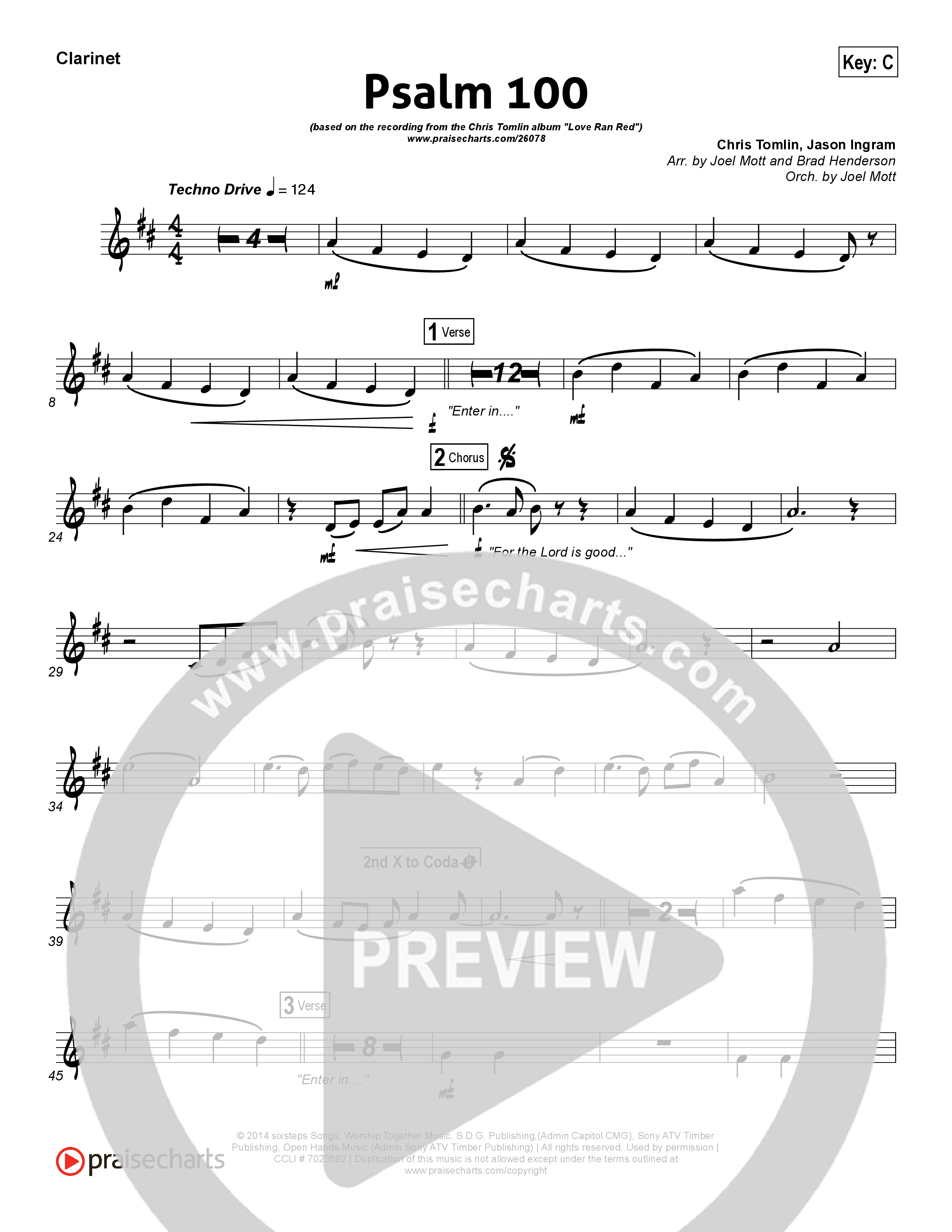 Psalm 100 Clarinet (Chris Tomlin)