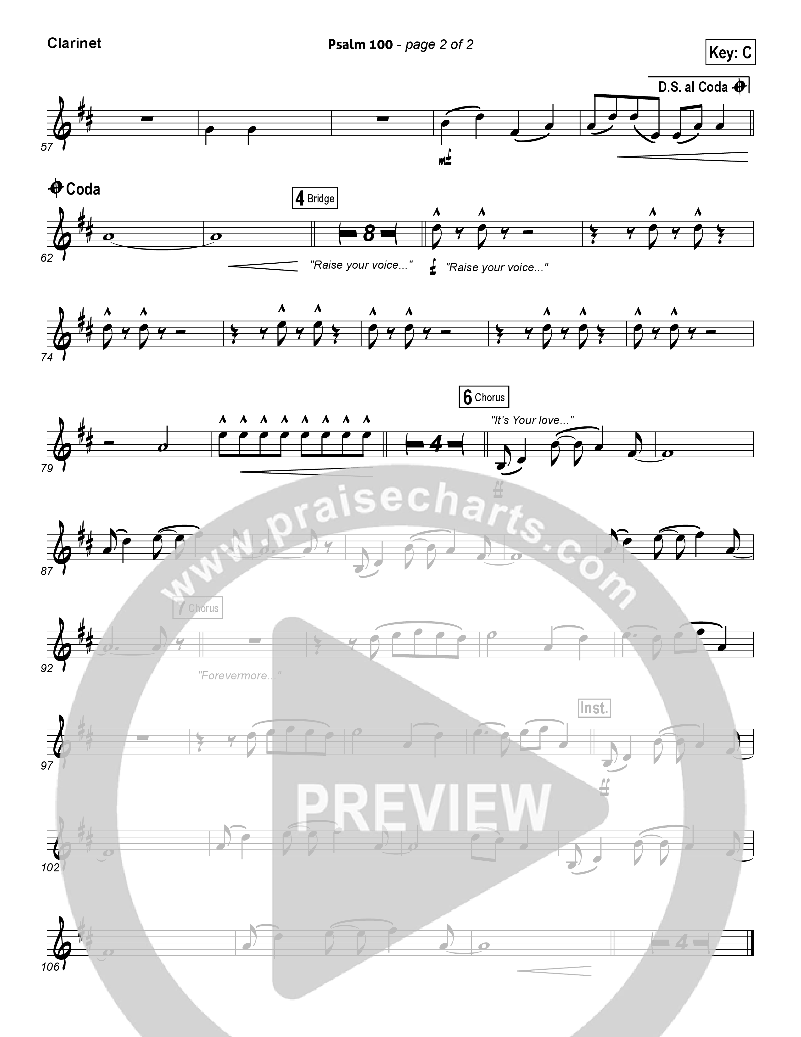 Psalm 100 Clarinet (Chris Tomlin)