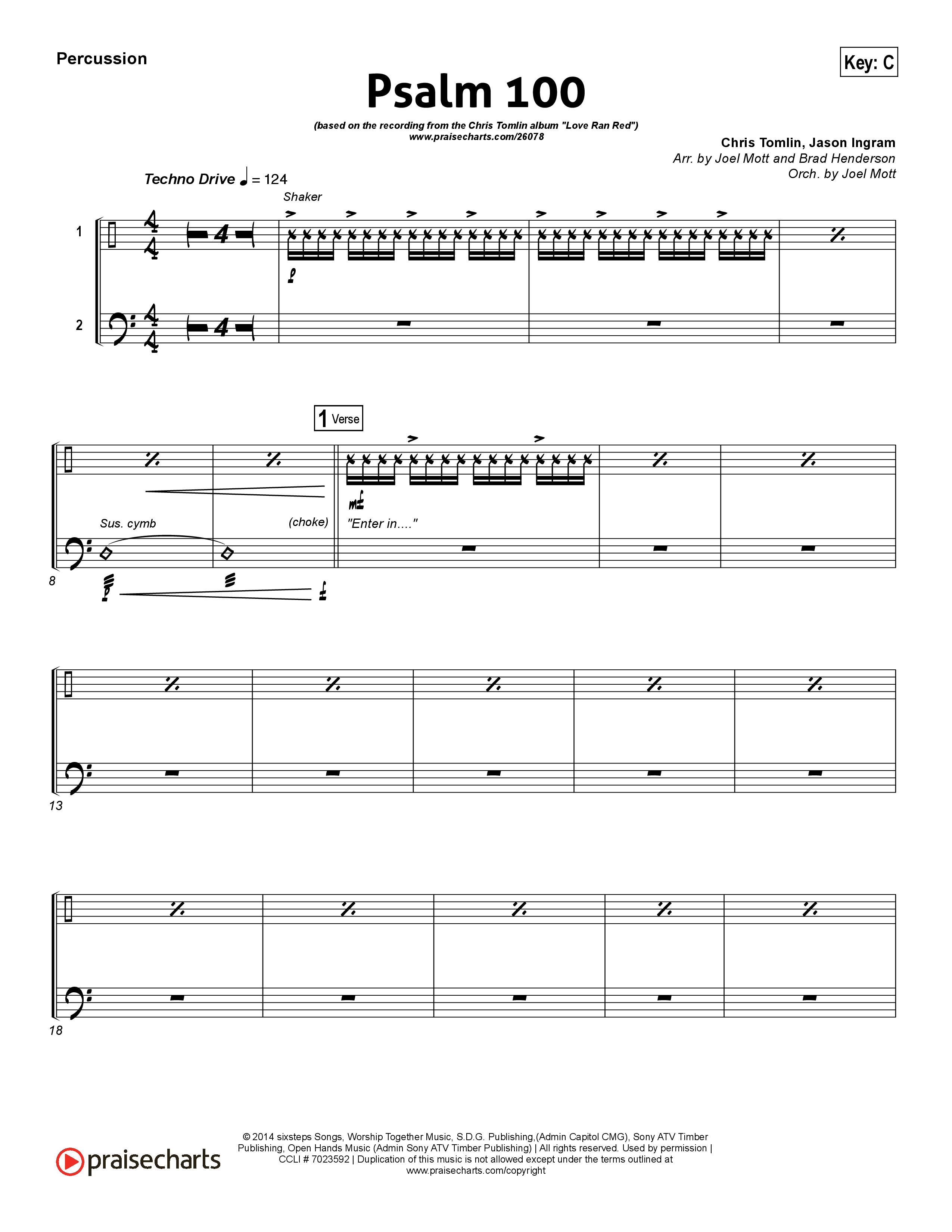 Psalm 100 Percussion (Chris Tomlin)