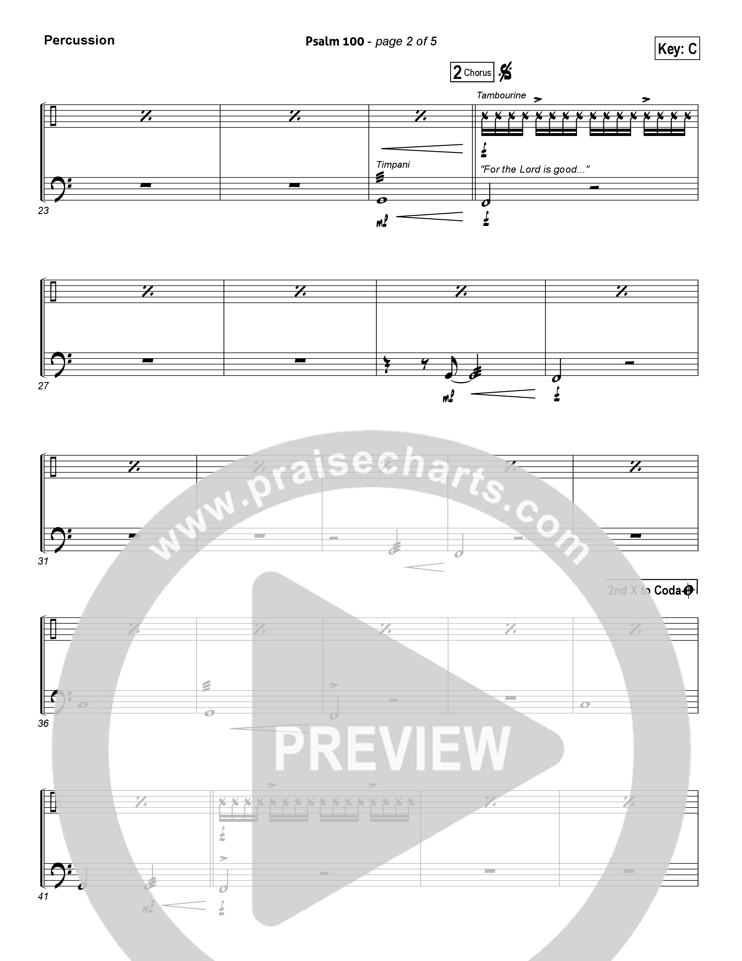 Psalm 100 Percussion (Chris Tomlin)