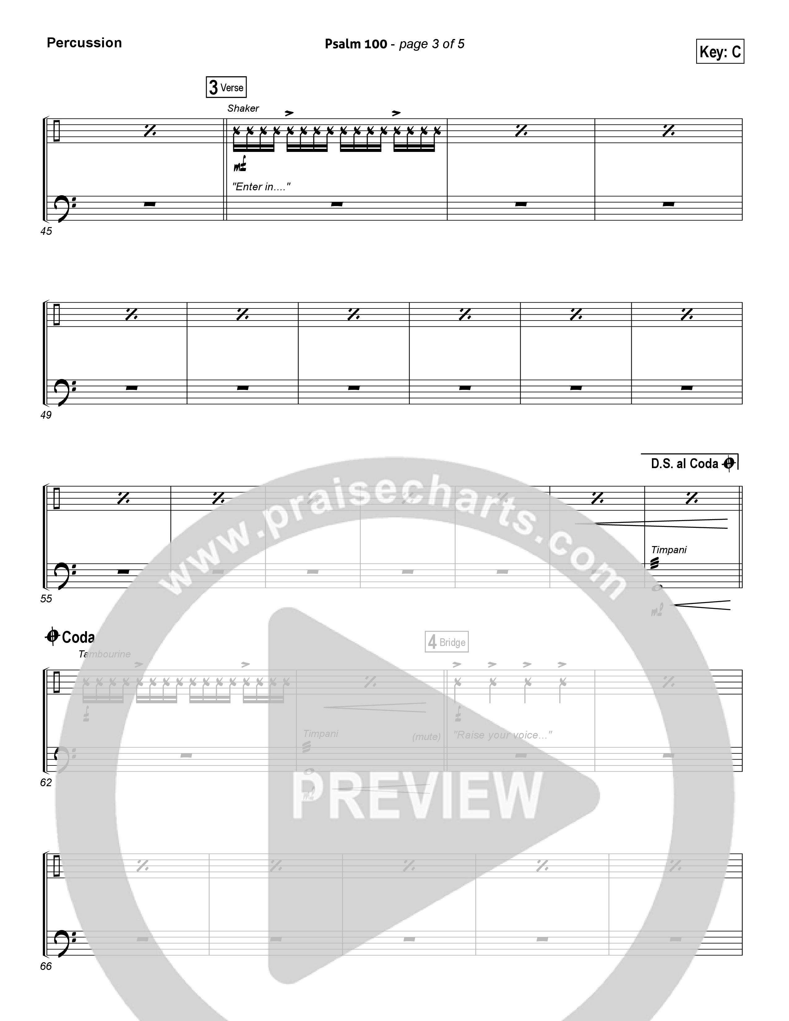 Psalm 100 Percussion (Chris Tomlin)