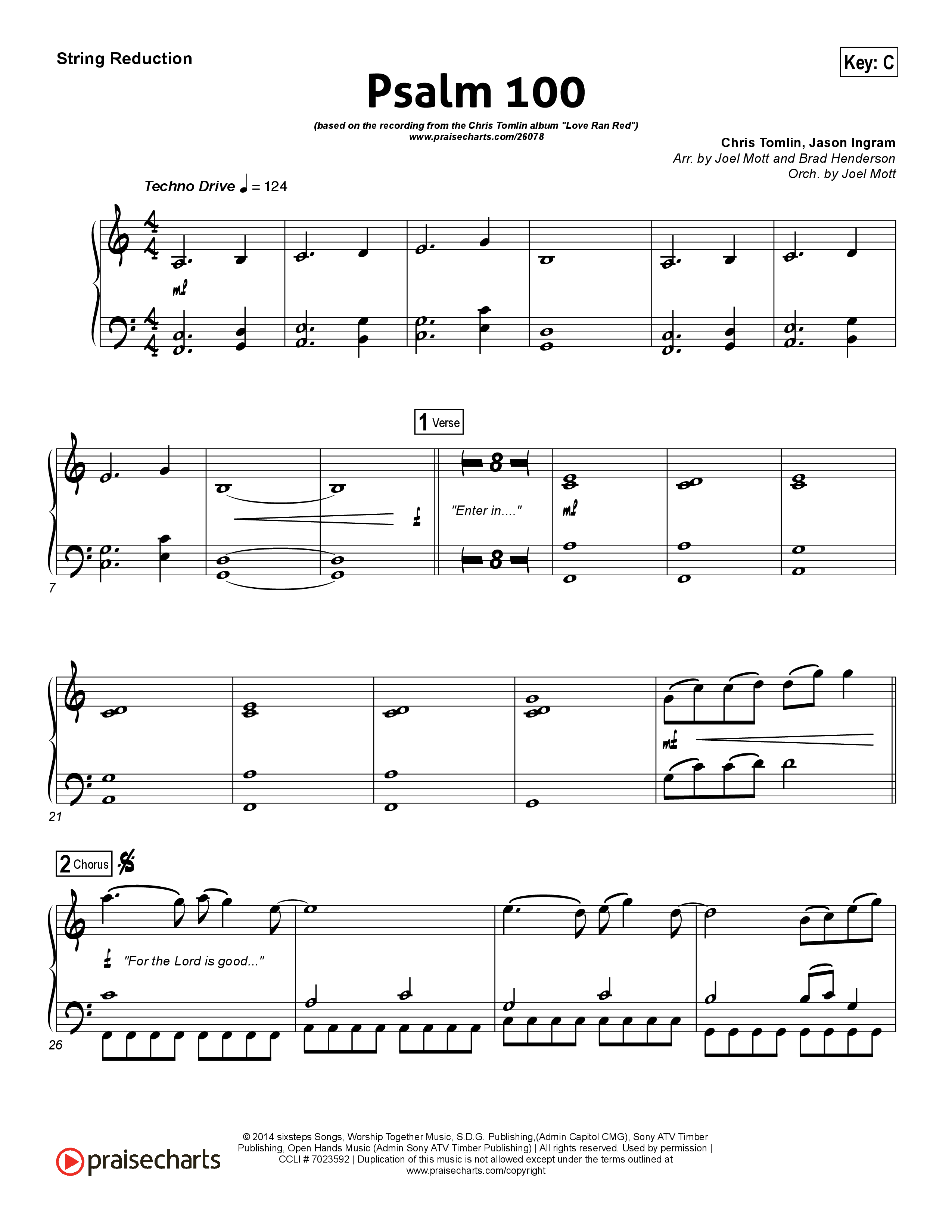 Psalm 100 String Reduction (Chris Tomlin)