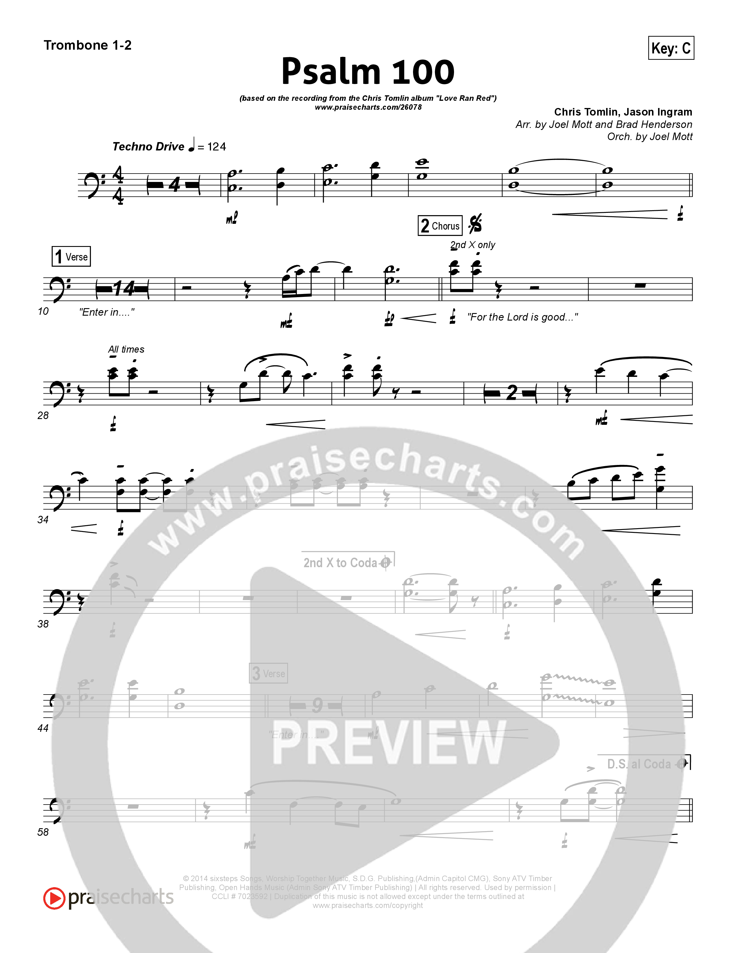 Psalm 100 Trombone 1/2 (Chris Tomlin)