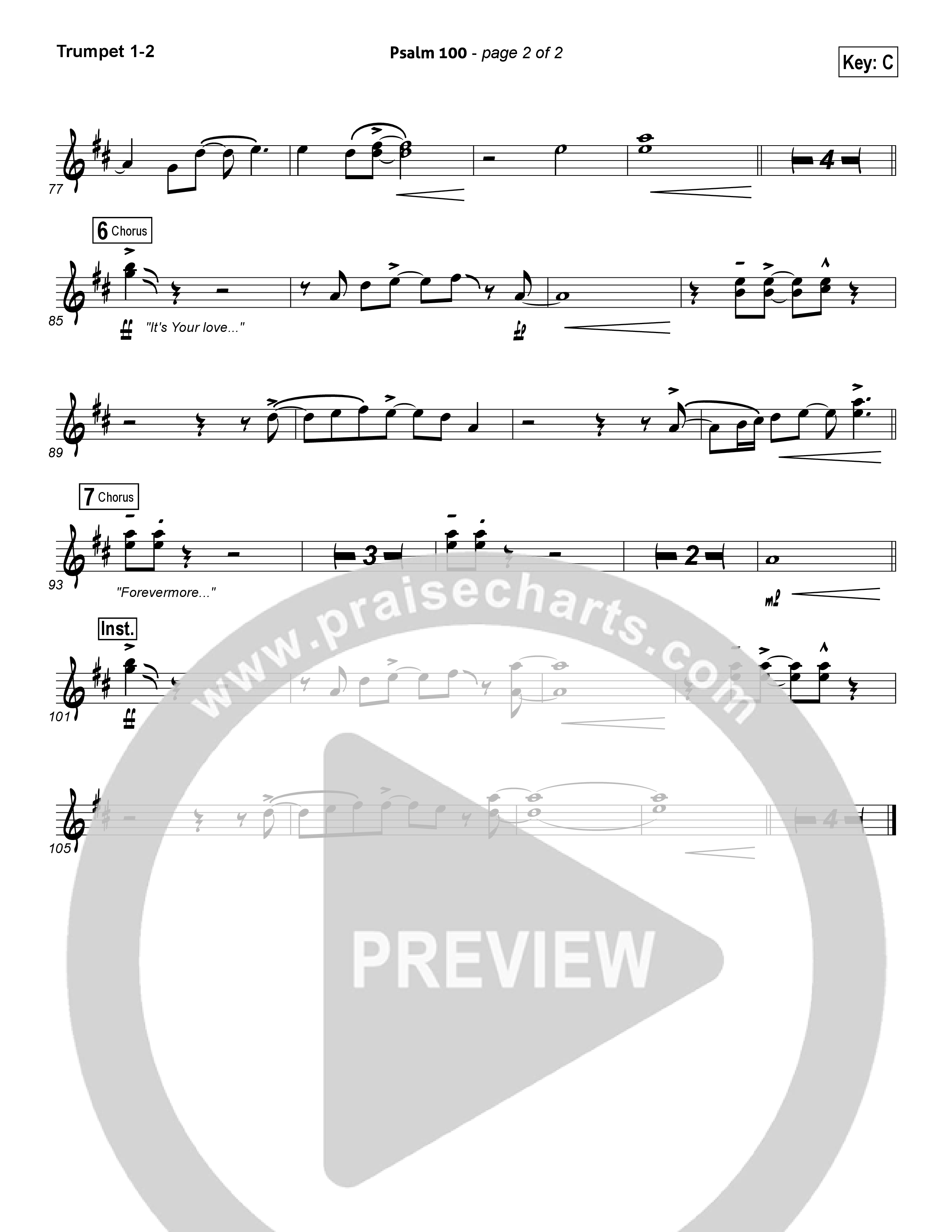 Psalm 100 Trumpet 1,2 (Chris Tomlin)