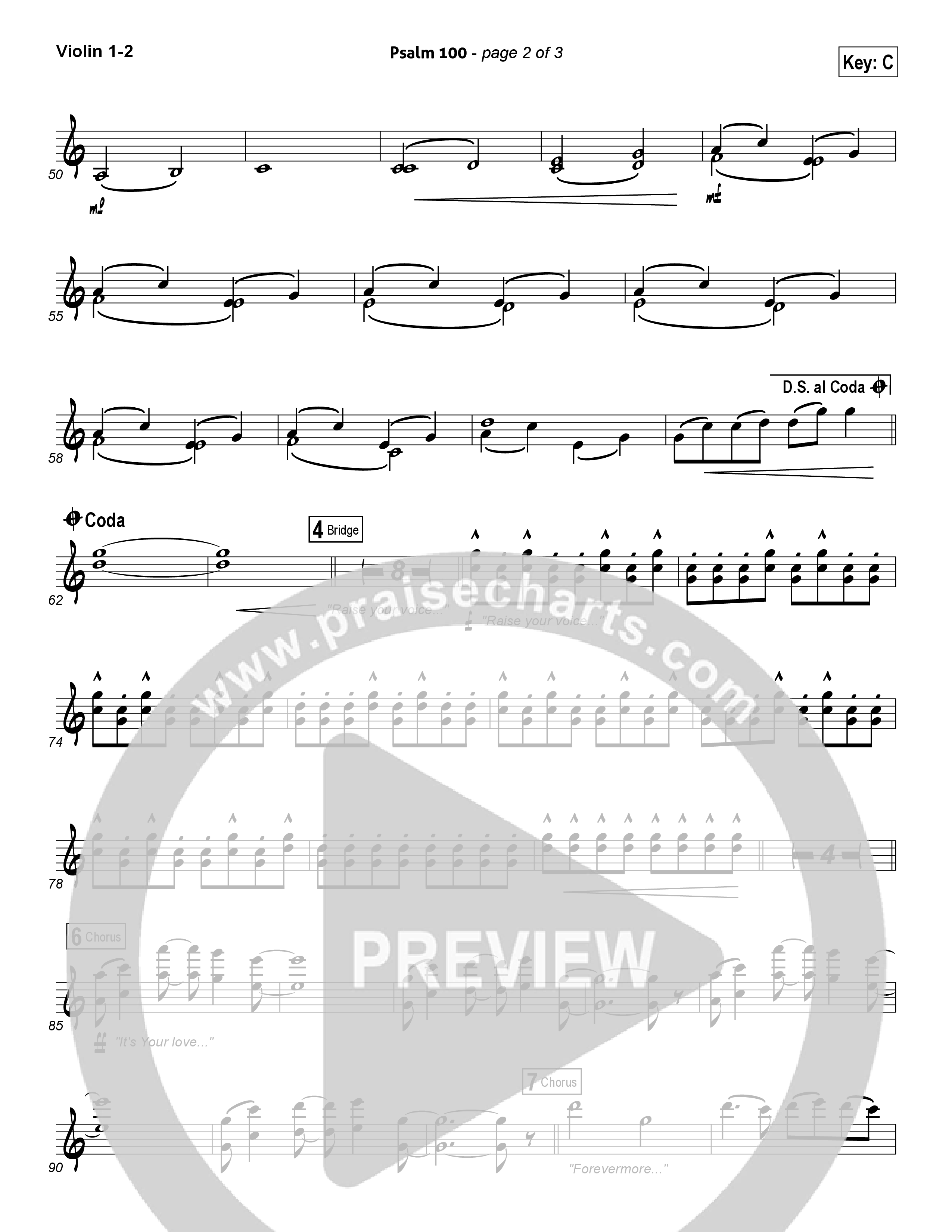 Psalm 100 Violin 1/2 (Chris Tomlin)