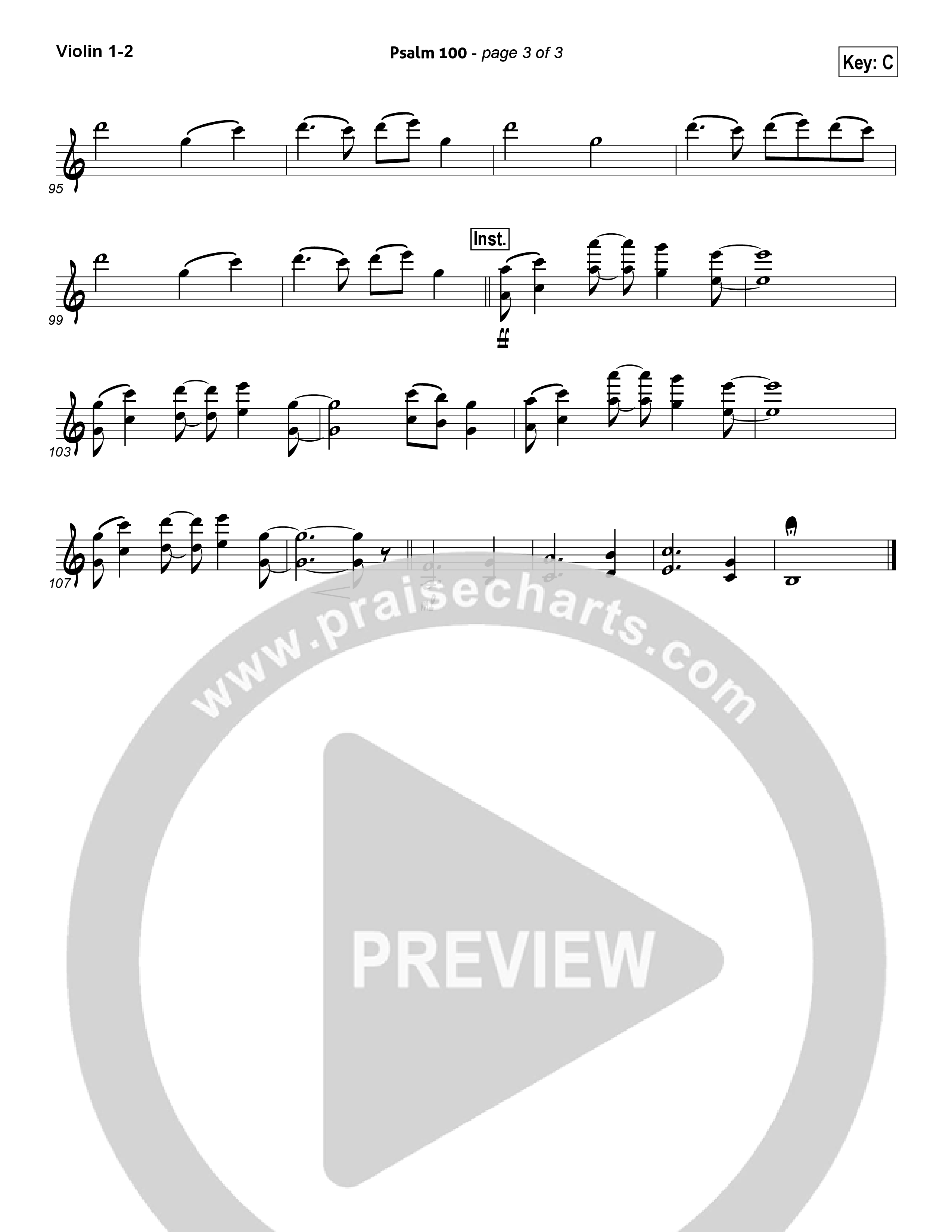 Psalm 100 Violin 1/2 (Chris Tomlin)