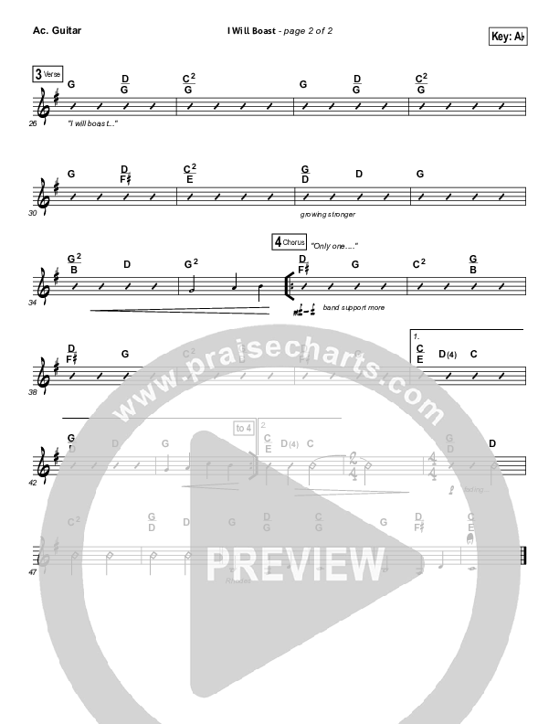 I Will Boast Acoustic Guitar (Chris Tomlin)