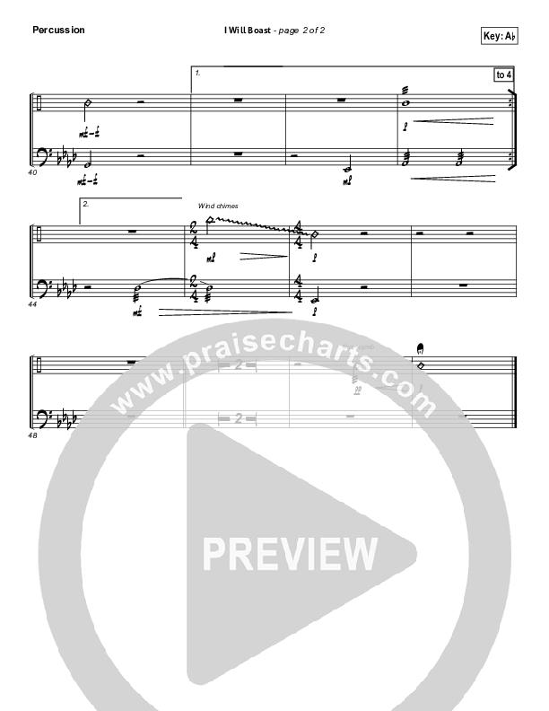 I Will Boast Percussion (Chris Tomlin)