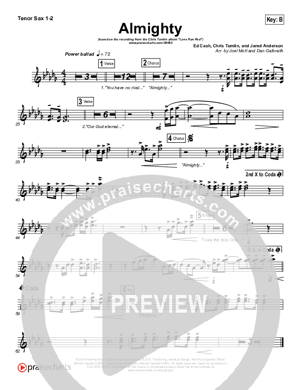 Almighty Tenor Sax 1/2 (Chris Tomlin)