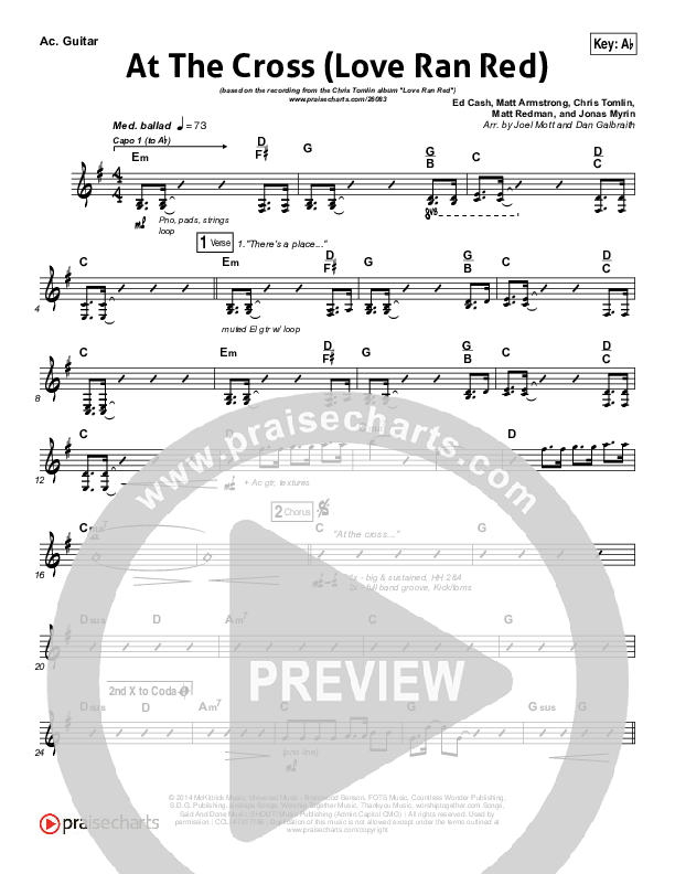 At The Cross (Love Ran Red) Acoustic Guitar (Chris Tomlin)