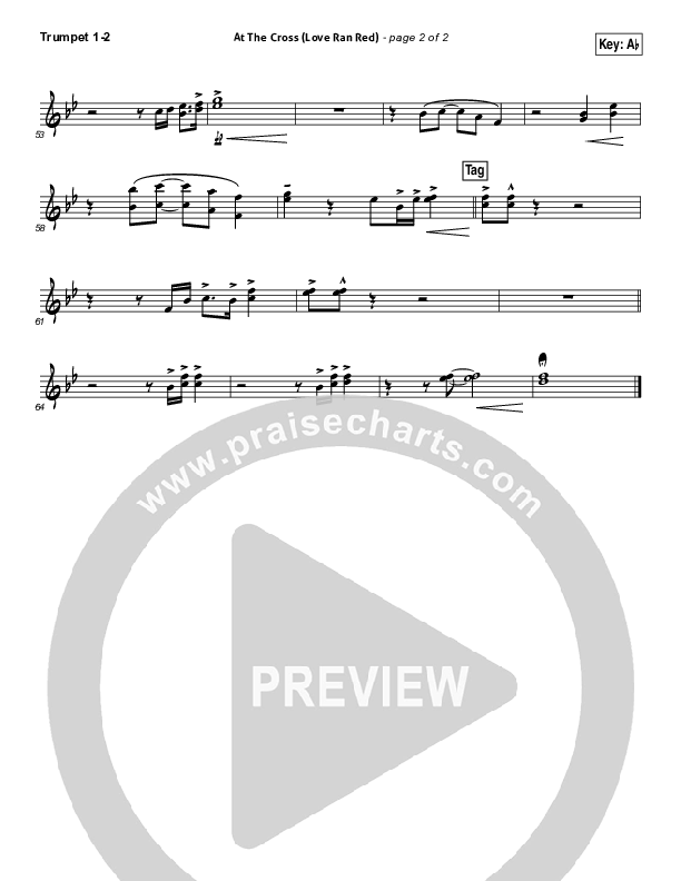 At The Cross (Love Ran Red) Trumpet 1,2 (Chris Tomlin)