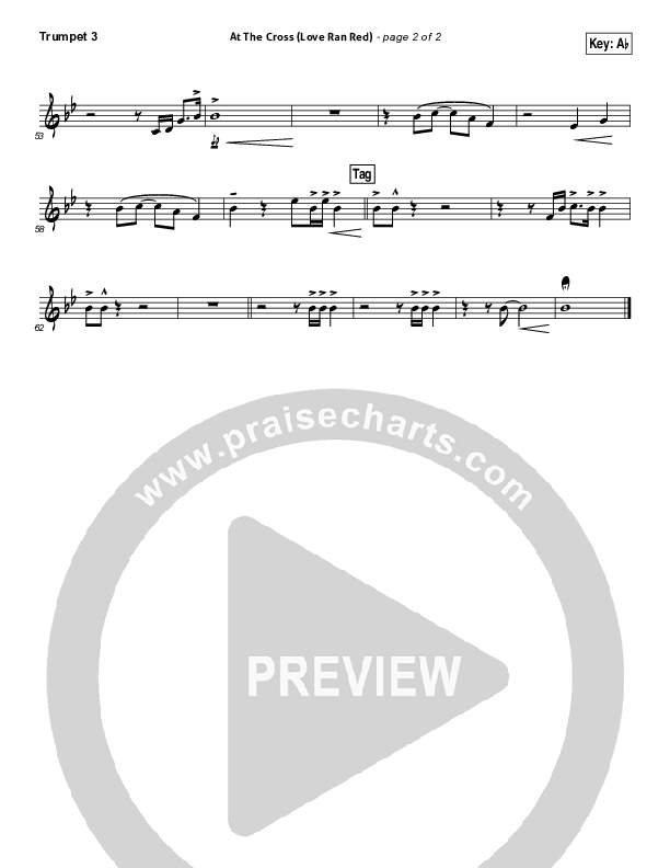 At The Cross (Love Ran Red) Trumpet 3 (Chris Tomlin)