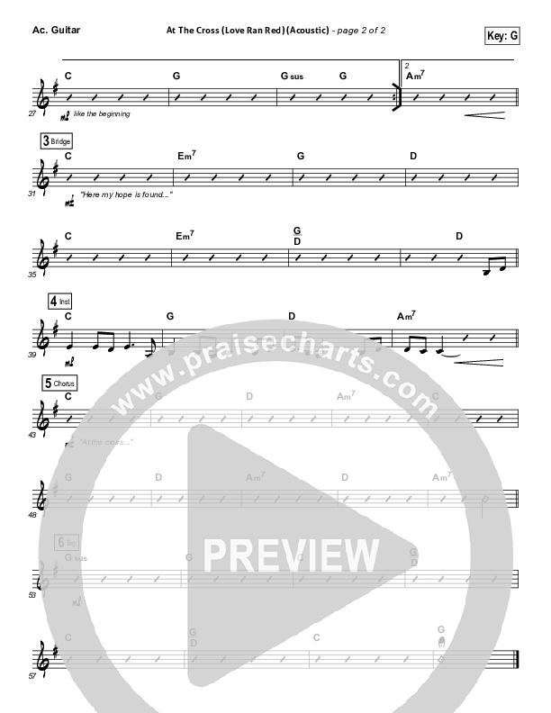 At The Cross (Love Ran Red) (Acoustic) Acoustic Guitar (Chris Tomlin)