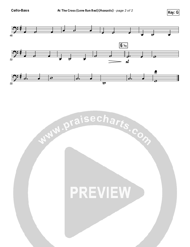 At The Cross (Love Ran Red) (Acoustic) Cello/Bass (Chris Tomlin)