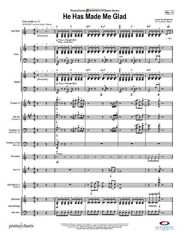 He Has Made Me Glad Orchestration (Leona Von Brethorst)