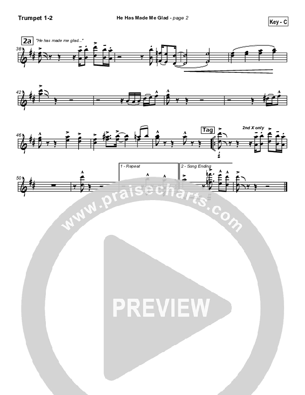 He Has Made Me Glad Trumpet 1,2 (Leona Von Brethorst)